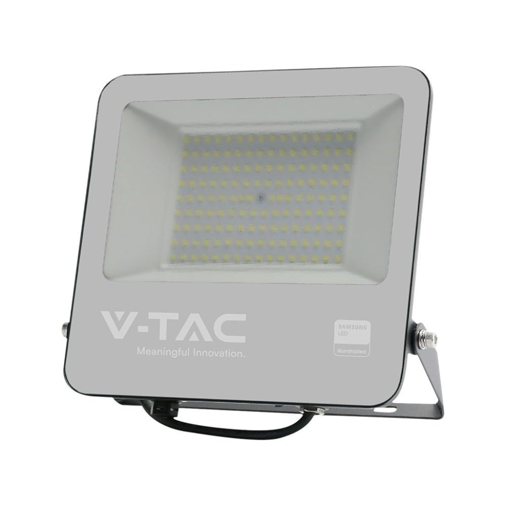 V-TAC Faro LED da Esterno 100W con Chip Samsung - [Ultima Generazione] - IP65-8200 Lumen - Proiettore LED Esterno Nero per Casa, Giardino, Garage - Impermeabile - Fari - Luce Bianca Naturale