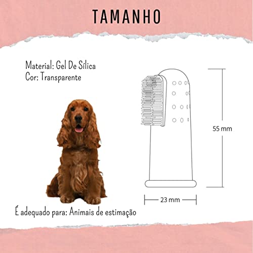 Escova Dental Para Cachorros e Gatos Escova de Dentes Pets Em Silicone Para Gatos E Cachorros Limpa