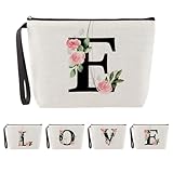 【Cadeaux personnalisés pour femmes】Cette trousse de toilette femme personnalisée, ornée d'une impression de lettres unique, est le cadeau idéal pour toutes les occasions. L'impression est réalisée grâce à un procédé de transfert thermique double face, durable et imperméable, garantissant des motifs nets qui ne s'altèrent pas avec le temps. Chaque lettre est conçue avec créativité, conférant à chaque détail une signification particulière. Un cadeau parfait pour un anniversaire, Noël, les fêtes ou toute autre occasion spéciale !