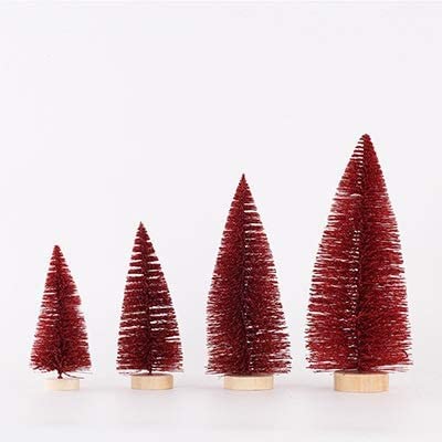 Árbol de Navidad CLSDRZC de sisal dorado de 20 cm, mini pino artificial para decoración de mesa