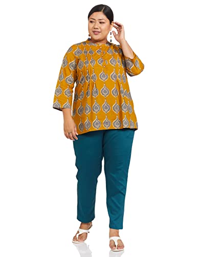 Image of Amazon Brand - Symbol Women Tapered Paper Bag Trousers (High Rise Ankle Length | with Self Fabric Belt) (Available in Plus Sizes)