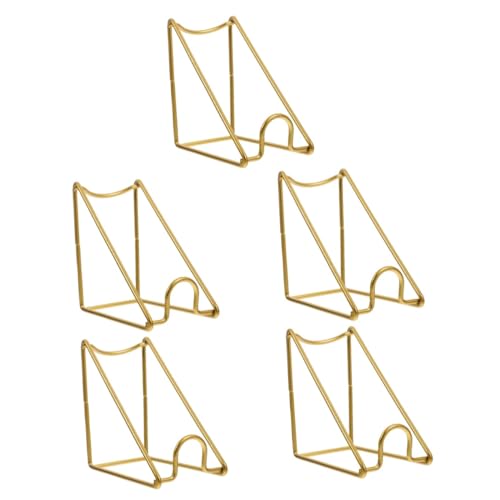 Soporte metálico para 5 botellas de vino dorado miniatura 1
