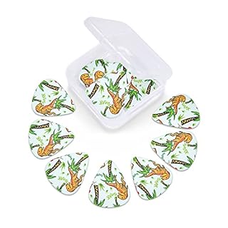 Lot de 12 médiators pour guitare électrique et acoustique Motif dinosaure Vert - Les Beatles, Paul McCartney, John Lennon, RIngo Starr, George Harrison Lot de 12 médiators pour guitare électrique et acoustique Motif dinosaure Vert – Image 3