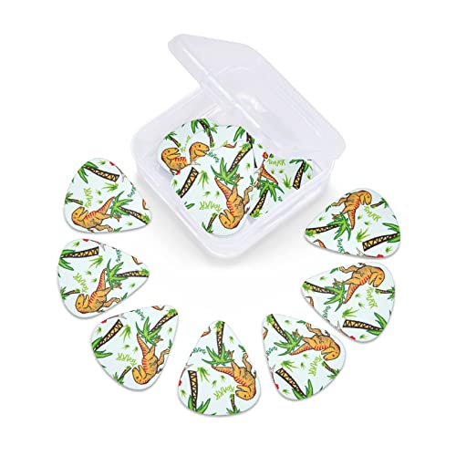 Lot de 12 médiators pour guitare électrique et acoustique Motif dinosaure Vert - Les Beatles, Paul McCartney, John Lennon, RIngo Starr, George Harrison Lot de 12 médiators pour guitare électrique et acoustique Motif dinosaure Vert – Image 4