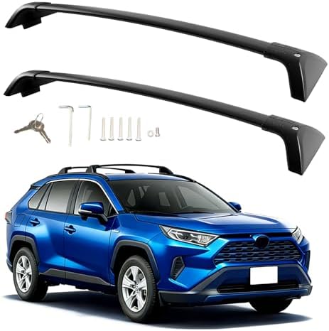 Zorik Lockable 260LBS Roof Rack Cross Bars for Toyota RAV4 2019-2...