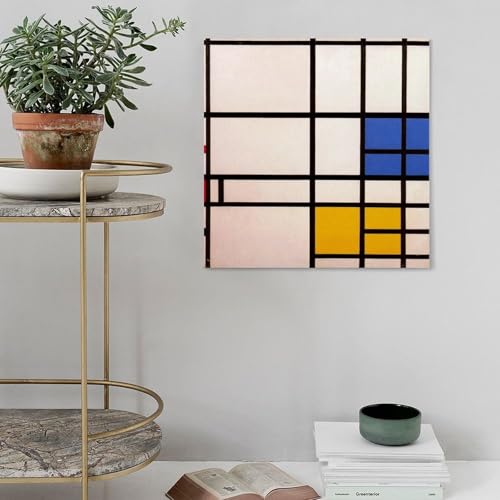 Impression sur toile WCYB Mondrian pour dynamiser un mur blanc - 4