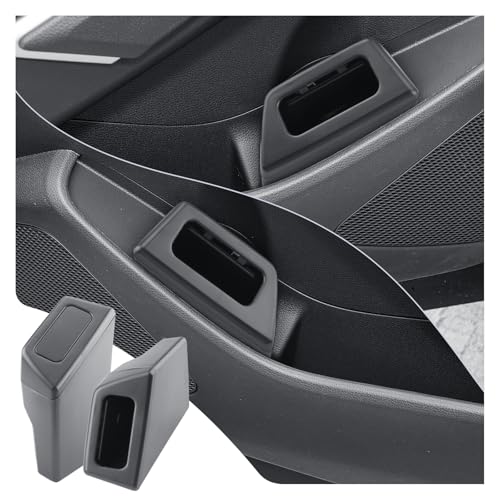 Image of LUWU Car Trash Can Compatible With Toyota Corolla Cross 2022-2025 - Interior Accessory With Lid, Portable Mini Dustbin, Leak-Proof Garbage Bin 2PCS