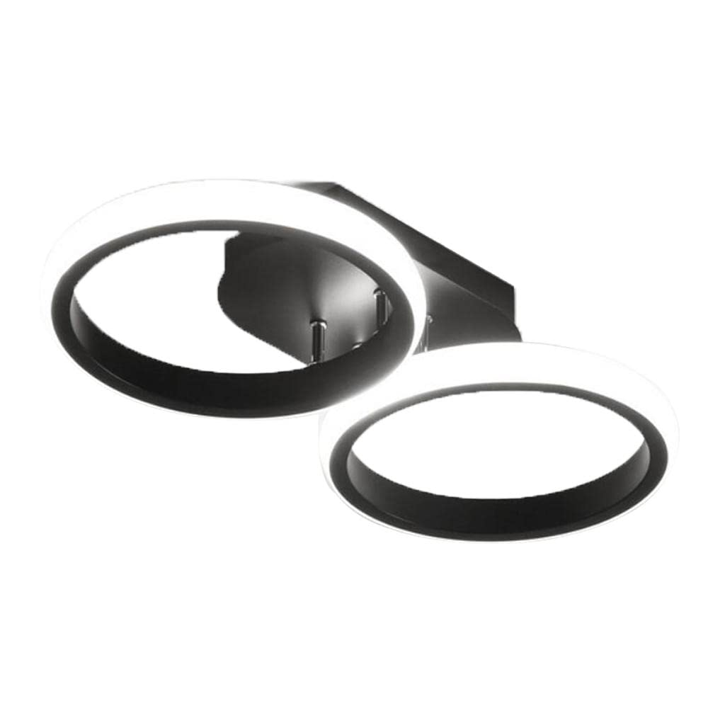 LOOM TREE® LED Mounted Ceiling Lamp Decorative Lights for Hallway Black Round White-image-18