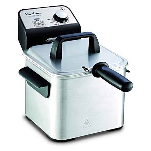 Moulinex Compact Pro AM3220 Freidora de 2 L de aceite y 600 g de alimento, cuba acero inoxidable extraíble, accesorio para freír a dos niveles, fácil limpieza, potencia de 1700 W, frituras homogeneas