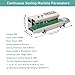 INTSUPERMAI Continuous Sealing Machine Film Band Sealer Horizontal Coding Sealer FRD-1000-II Ink Wheel Printing and Sealing Machine Aluminum Foil Film Plastic Bag Packing Equipment 110V