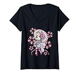 Photo Gallery donna japanese geisha chibi cute anime stuff for girls maglietta con collo a v Photo Gallery donna japanese geisha chibi cute anime stuff for girls maglietta con collo a v
