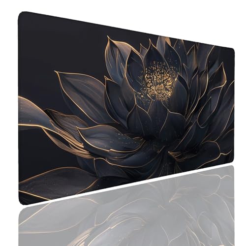 Tapis de souris gamer large et étanche avec bords cousus renforcés et base antidérapante