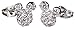 Disney Couture Boucles d'oreilles à tige en plaqué argent Motif Mickey Mouse
