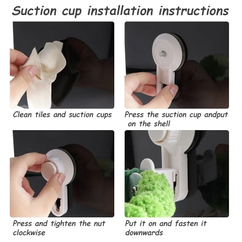Image of DQITJ Bird Car Suction Nest House Colorful Resin Leaves Flowers Bird Cave Hanging Weatherproof Bird Nest for Finch Bluebird Sparrows Conure Parrot Parakeet Cockatiel Budgies, green