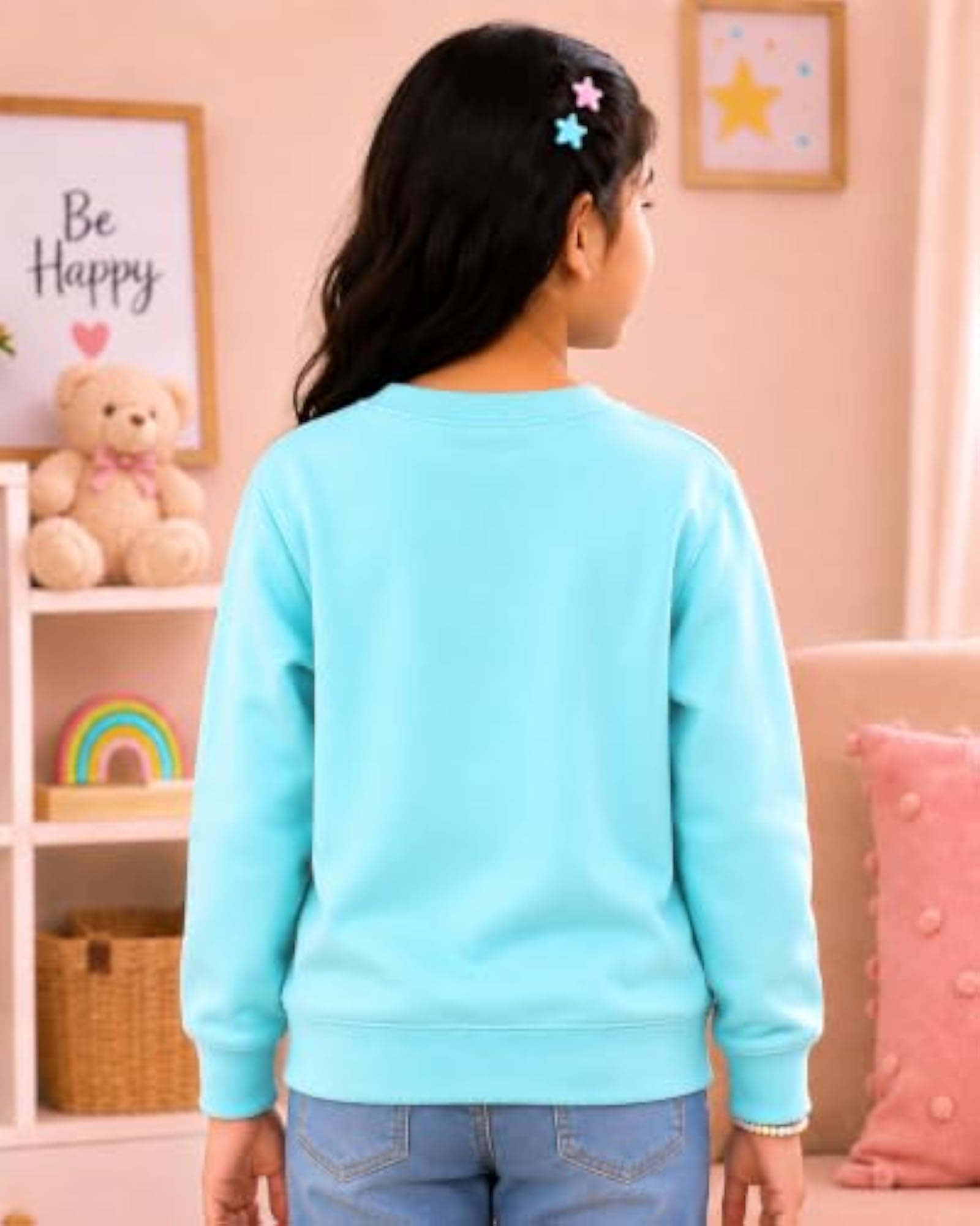 Regular Fit Winterwear Sweatshirt for Kids, Multi-Coloured