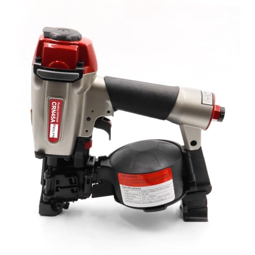 Professional Roofing Coil Nailer CRN45A, 15 Degree Roofing Nail Gun 3/4 Inch to 1-3/4 Inch Coil Nails,Pneumatic Power Nailers in Roofing tools,Pneumatic Roofing Nailer for Asphalt Roofing Shingles