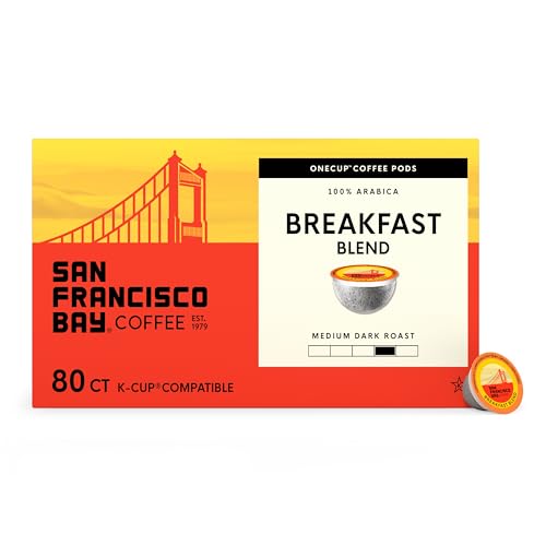 Image of San Francisco Bay K-Cup Coffee Pods, Breakfast Blend (80 ct), Medium Roast, Commercially Compostable Single-Serve Coffee Pods