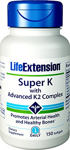 Life Extension Super K with Advanced K2 Complex Softgels, 150 Count