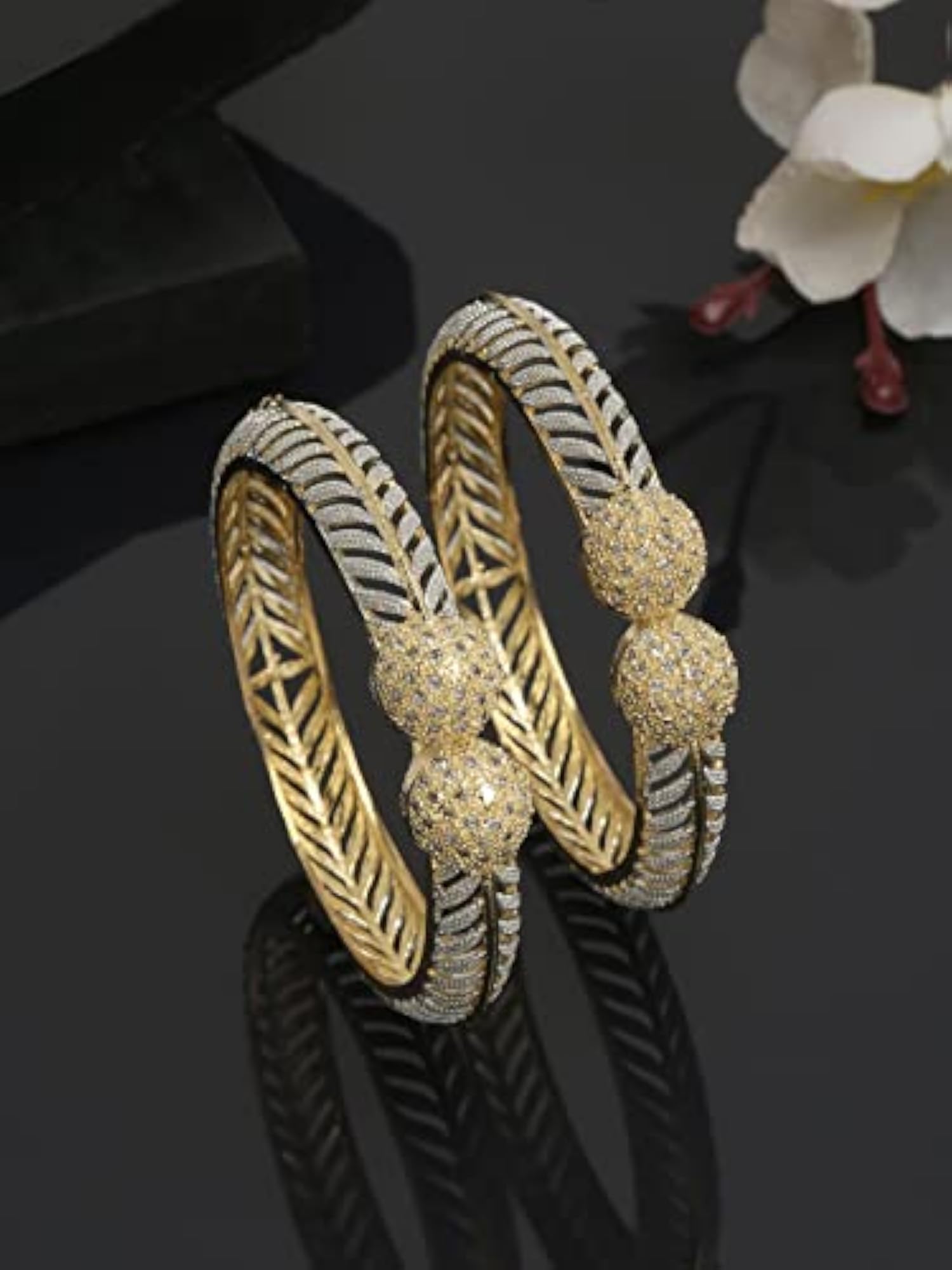 Stylish Plated Bangles for Women, Set of 2