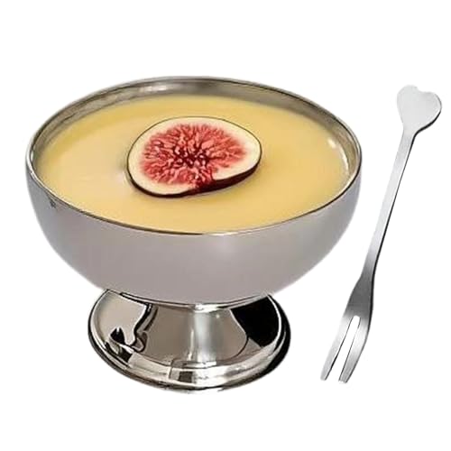 Eojpdji Coppe Per Dessert In Acciaio Inossidabile | Insalatiere | Per Budino Da Festa | Per Casa Hotel Feste Picnic Festival Estivi Serate Cinema Concerti All'aperto Frullati Snack Frutta