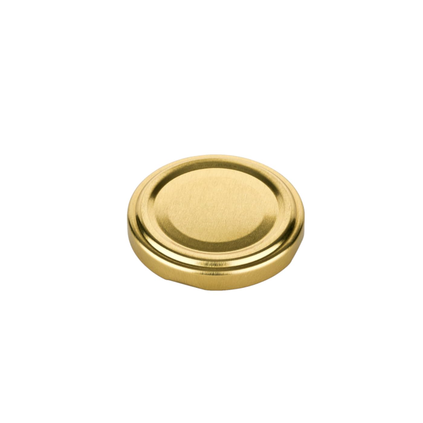 gouveo set da 25 barattoli per conserve rotondi (0,125 l) con chiusura Twist-Off TO 53 coperchi in metallo color oro vasetti piccoli per marmellata miele spezie dessert (HEG125G)