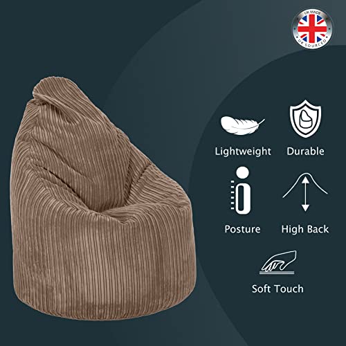 Hippo Bohnensack | Jumbokordel 'Das Nashorn' | Spielliege im Wohnzimmer | Sitzsack | Hergestellt in Großbritannien… – Bild 4