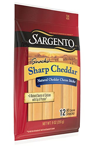 Sargento Sharp Natural Cheddar Cheese Snack Sticks, 12-Count #TOP7