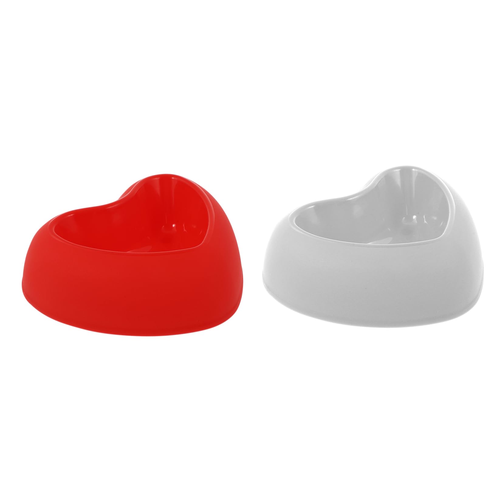 GALPADA 2Pcs Heart Shaped Cat Food Bowl Durable Pet Feeding Containers for Dogs Cats Slows Down Eating to Prevent Indigestion Easy to and Store Random Color