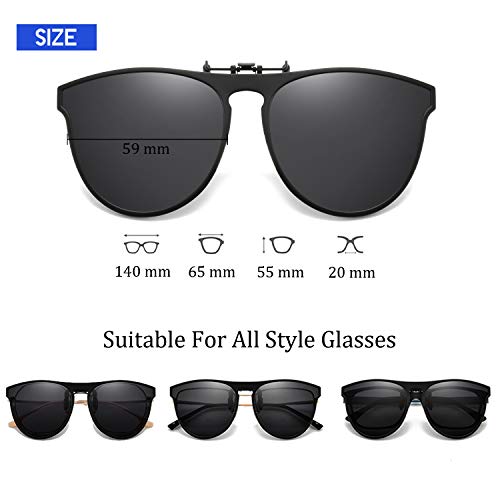 Polarized Clip-on Sunglasses TR90 Frame Flip Up Driving Glasses For Prescription Glasses4
