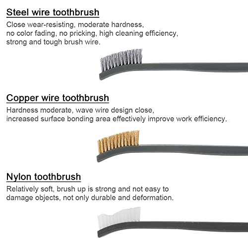 【The Best Deal】Origlam 3Pcs Mini Wire Brush Set, Rust Paint Metal Cleaner, Cleaning Welding Slag And Rust, Handy Steel/Nylon/Brass Brush Set Suitable For Cleaning Paint/Rust/Dirt #TOP3