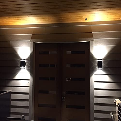 Luminturs 14W Patio Wall Light Fixture, Led Bulb Wall Sconce Up/Down External Light Modern Lamp Waterproof Warm White #TOP5
