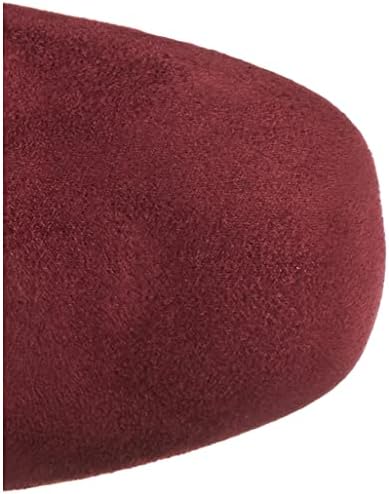 NINE WEST Women's Blocky2 Over-The-Knee Boot, Burgundy Suede, 7 | Image 4