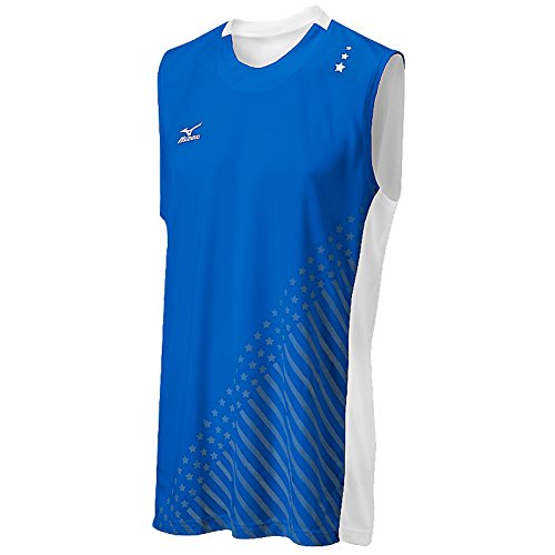 Mizuno Men's National VI Sleeveless Jersey, Royal/White, X-Small