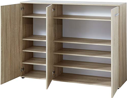 Germania Schuhschrank 3693-156 | In Sonoma-Eiche | 135 x 105 x 37 cm - 3693-156 Germania Schuhschrank 3693-156 | In Sonoma-Eiche | 135 x 105 x 37 cm