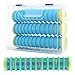 Qirvaten 12-Slot Fishing Line Storage Holder | Spooler Winder & Hook/Leader Keeper with Rigging Spools - Organizes Snells, Rigs & Fishing Spools(Blue)