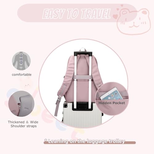 School Bags for Girls,Elementary Middle School Students Bookbag, Kids Backpack with Pendent&Pins Outdoor Backpacks for Girls4