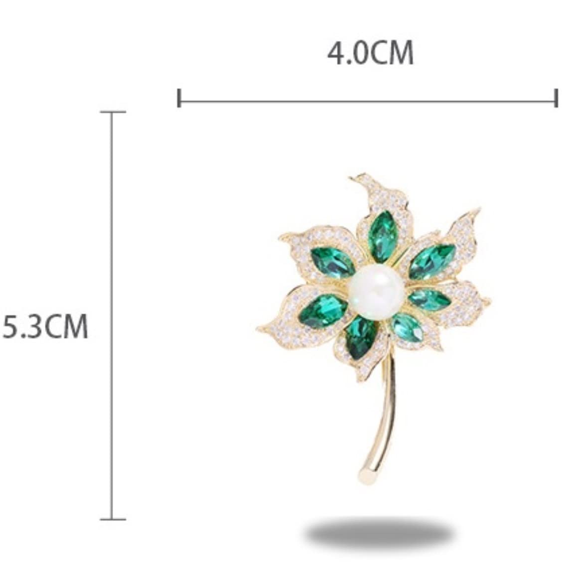 Broche Pin Elegante Broche De Hoja Cristal Imitación para Hombres Y Mujeres, Accesorios, Decoraciones Tela Mujer