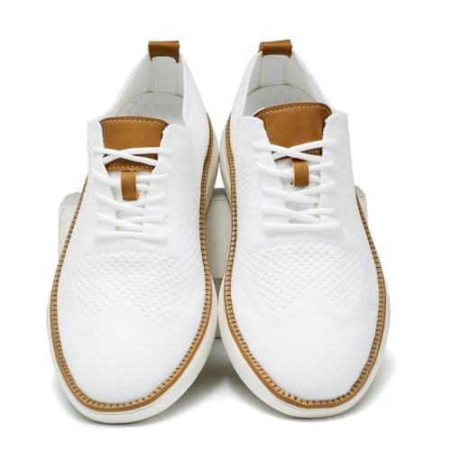 Image of Mens Casual Dress Shoes Fashion Walking Sneakers Mesh Business Oxfords Work Lightweight Soft Sole Zapatos