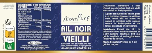 Extrait d'ail noir vieilli concentré Api-Nature 2x80 gélules vegan - 2