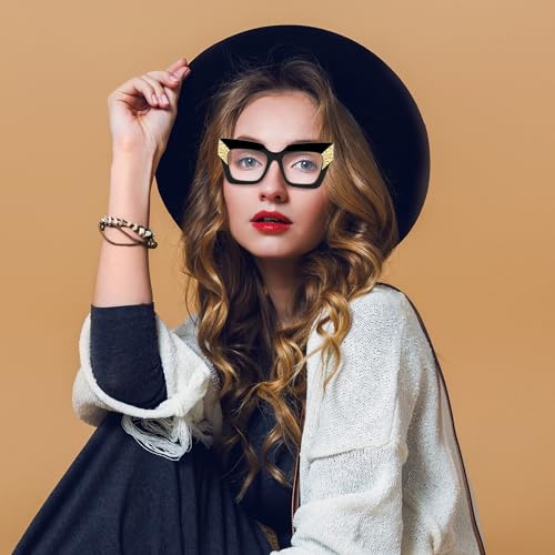 Image of Zeelool Retro Oversized Square Blue Light Blocking Glasses ZJGA652634-03B Black