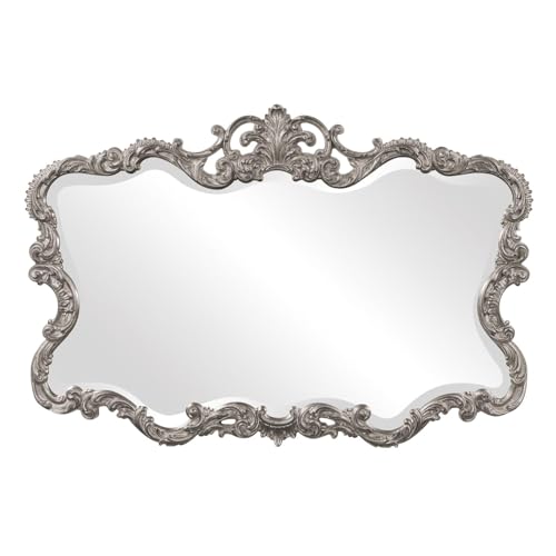 Howard Elliott Antiqued Talida Red Ornate Mirror for Wall, Large