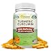 Pure Turmeric Curcumin 1300mg with BioPerine Black Pepper Extract - 180 Capsules - 95% Curcuminoids, 100% Natural Tumeric Root Powder Supplements, Natural Anti-Inflammatory Joint Pain Pills