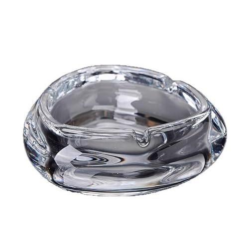 TCDHICY ceniceros Cenicero de Cristal Transparente for Hotel, hogar, Sala de Estar, Oficina ceniceros sobremesa(Pequeño)