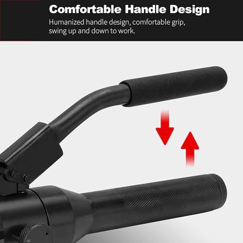 Hydraulic Knockout Punch Driver Kit - 6 Dies, 1/2" to 2" Hole, Manual Tool for Soft Steel Plate Conduit Punching, Durable Hand Tool (Color: 8)