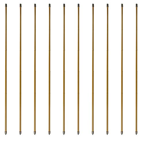 Preisvergleich Produktbild Windhager Stahl-Pflanzstab Bambusoptik-SET, Stahl-Rankstab, Pflanzenstütze, Rankhilfe, Pflanzstäbe, Tomatenstäbe, Braun, 10 Stück, 180 cm, 89140