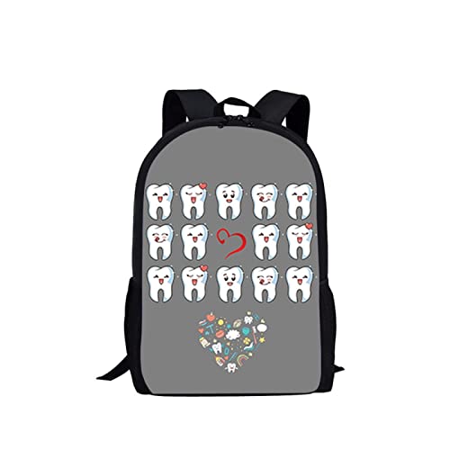 Prinbag 3D School Bags For Girls Boys Cute Tooth Family Cartoon Pattern Kids Backpack Kids Book Bag B