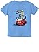 3rd Birthday 3 Year Old Boy Race Car Party Toddler Kids T-Shirt 3T California Blue