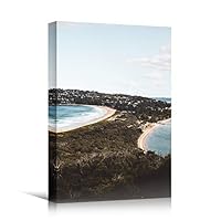 Canvas Wall Art Rocky Seas Beach Beach Blue Coastal Cool Photography Relax/Calm - 12x18 inches