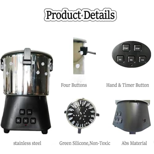 Máquina desplumadora de aves de corral de acero inoxidable con temporizador y motor de 5000 rpm 4