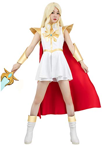 DAZCOS Womens Shera Cosplay Costume Dress With Cloak (Small)